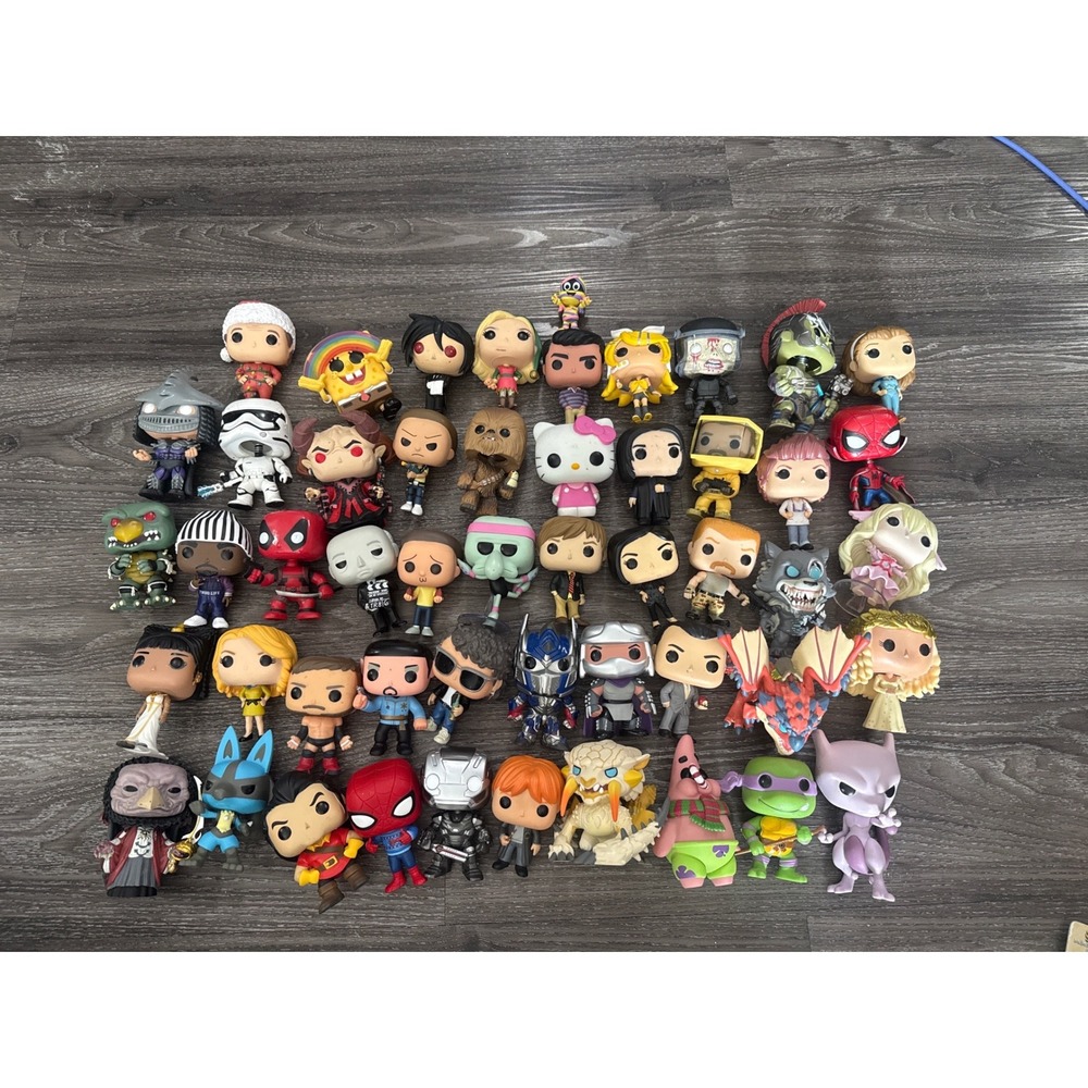 Lot of 50 out of box Funko pops Marvel Hello Kitty Pokemon TMNT Harry Potter